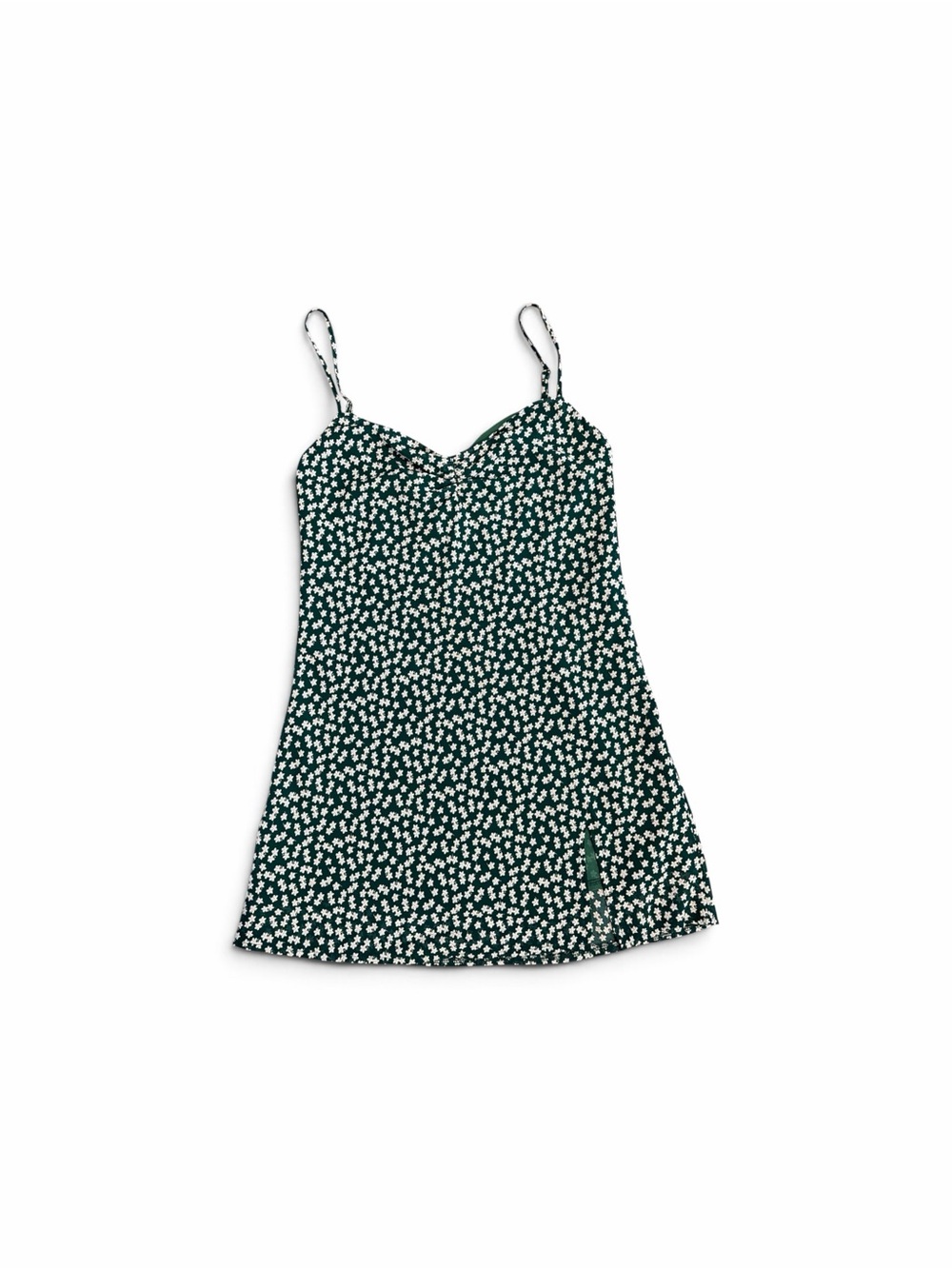 Princess Polly Green Floral Spaghetti Strap Mini Dress size 8